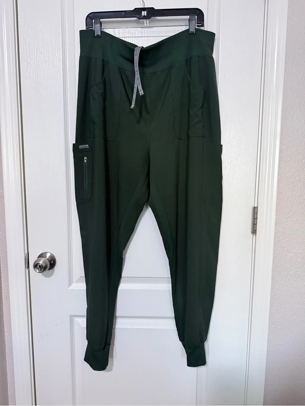 Landau Dark Green Jogger Scrub Pants with Utility Pockets